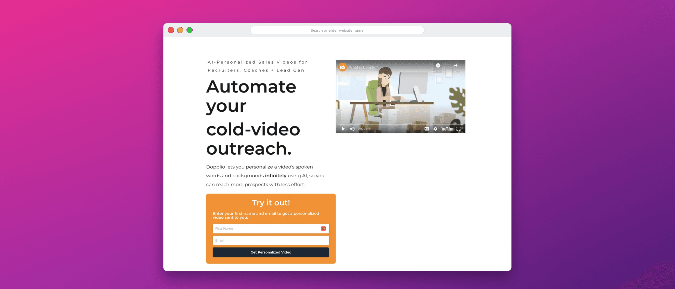 AI video generation for personalized founder outreach
