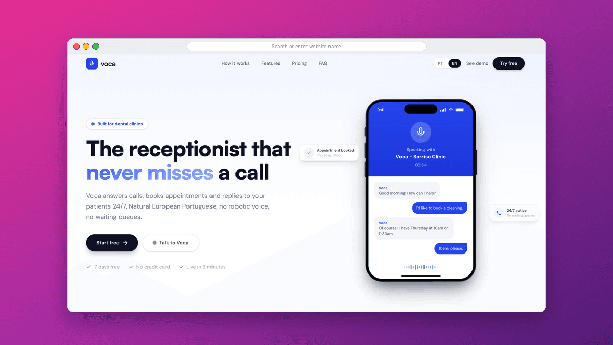 Voca — universal voice-bot product for SMBs
