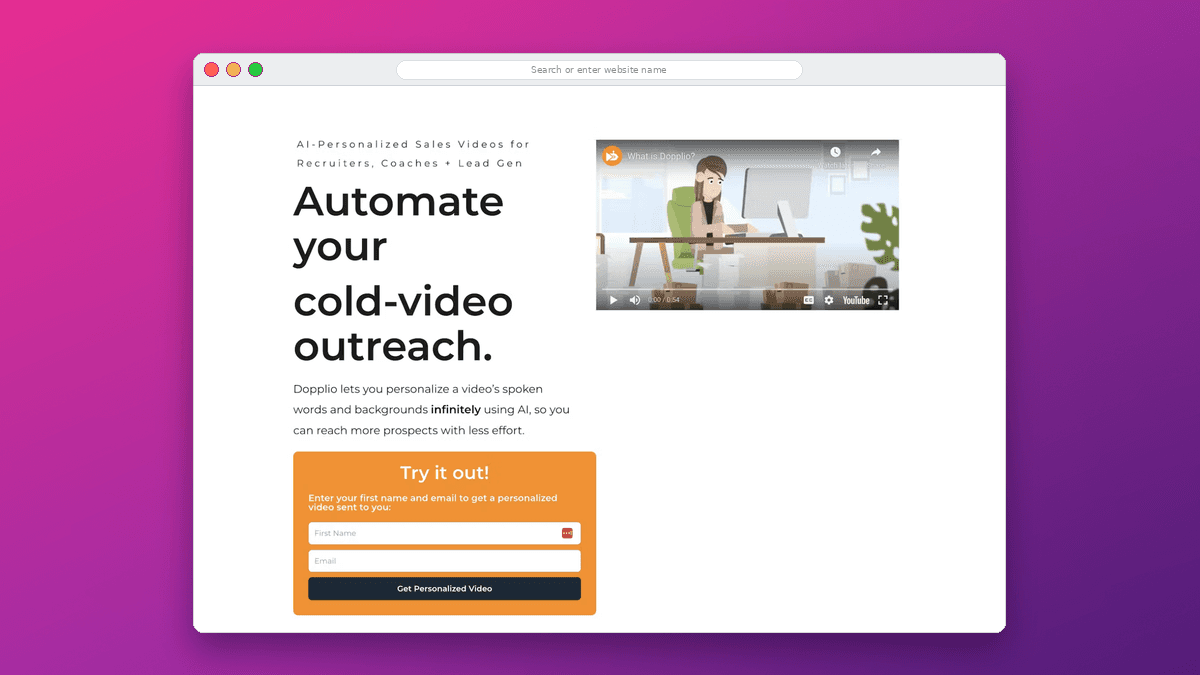 AI video generation for personalized founder outreach
