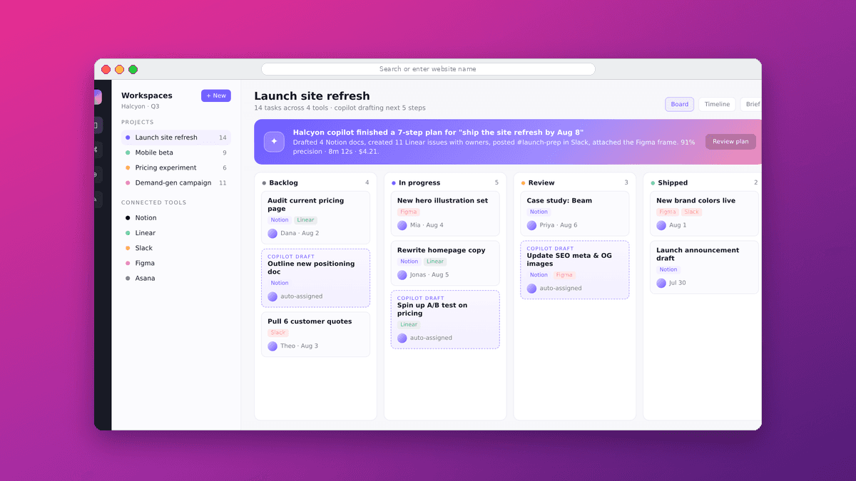 AI agent on top of a SaaS application stack